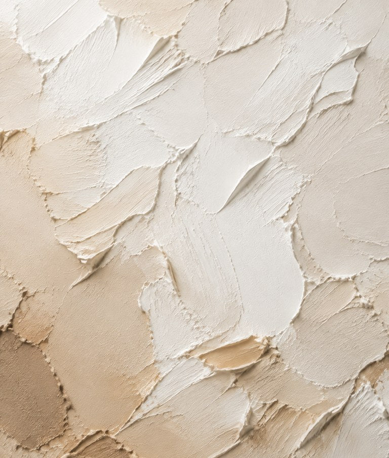 Detailaufnahme einer handgemalten Acryloberfläche auf Leinwand